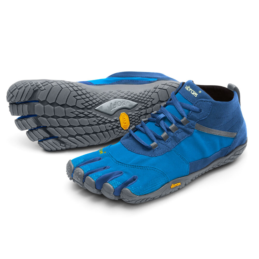 Vibram Fivefingers V-Trek Mens Hiking Shoes Blue/Grey Australia (NGV895324)